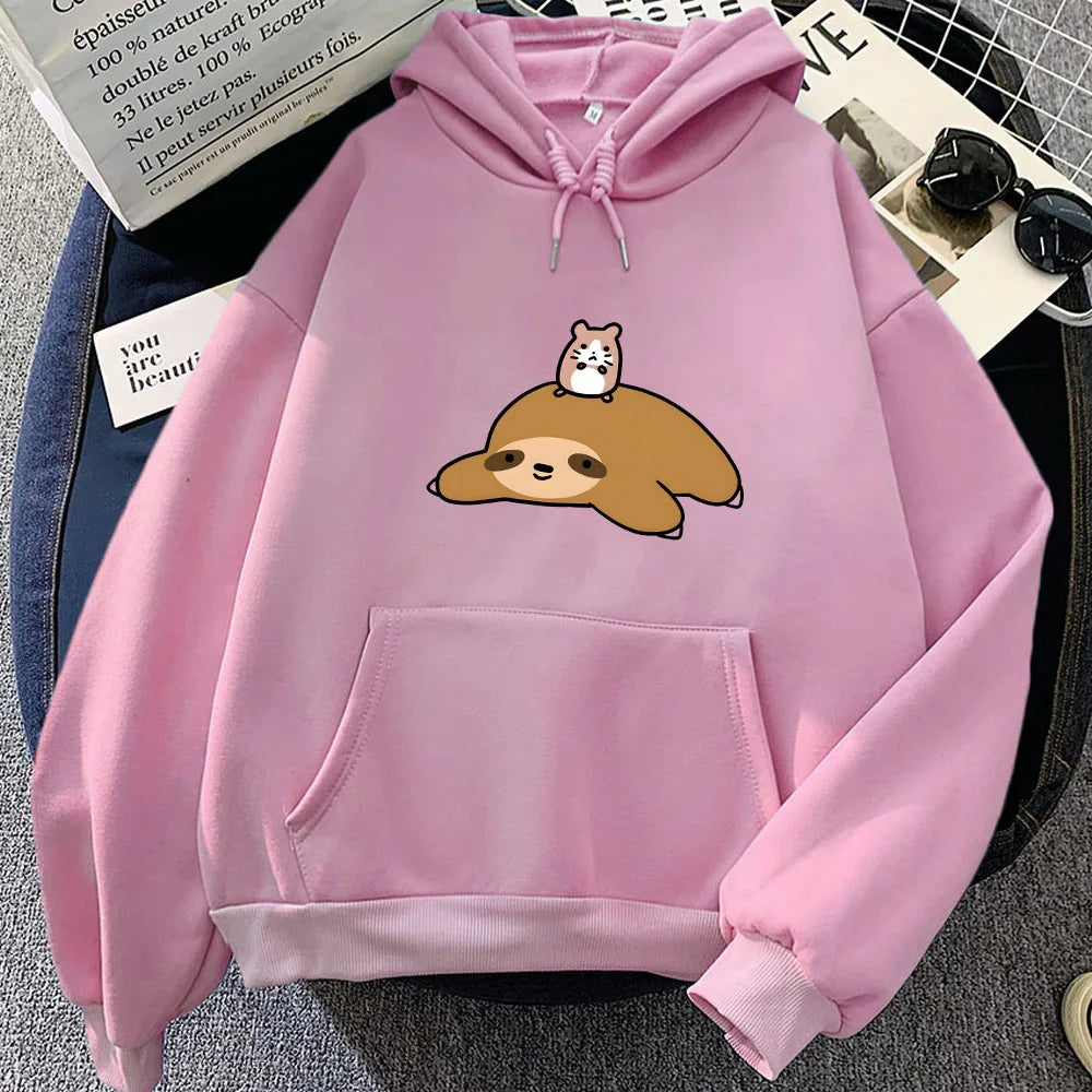 Sloth & Hamster Besties Unisex Hoodie - Image 5