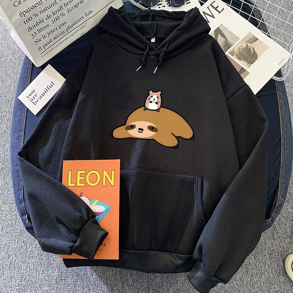 Sloth & Hamster Besties Unisex Hoodie - Image 8
