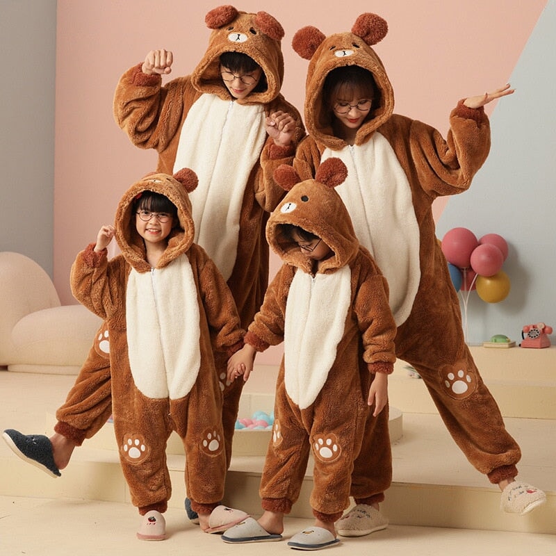 Soft Bear Family Fluffy Pyjama 1-Piece Set - Image 2