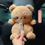 Soft Bear and Bunny Car Plush Tissue Box Cover