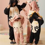 Soft Dinosaur Family Fluffy Pyjama 1-Piece Set