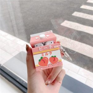 Sweet Peach Milk Carton Airpods Case (1&2&Pro)