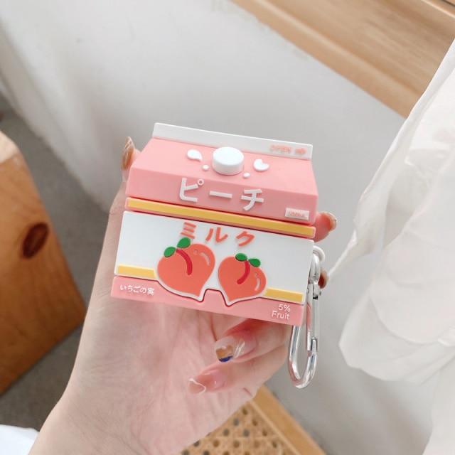 Sweet Peach Milk Carton Airpods Case (1&2&Pro) - Image 3