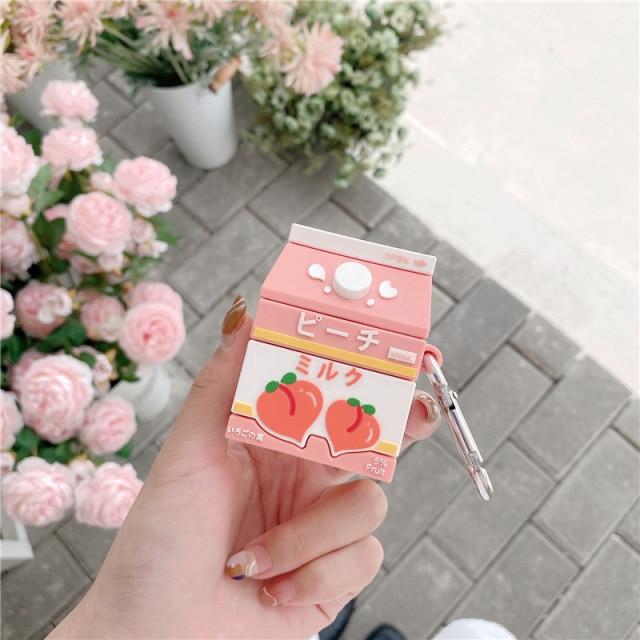 Sweet Peach Milk Carton Airpods Case (1&2&Pro) - Image 2