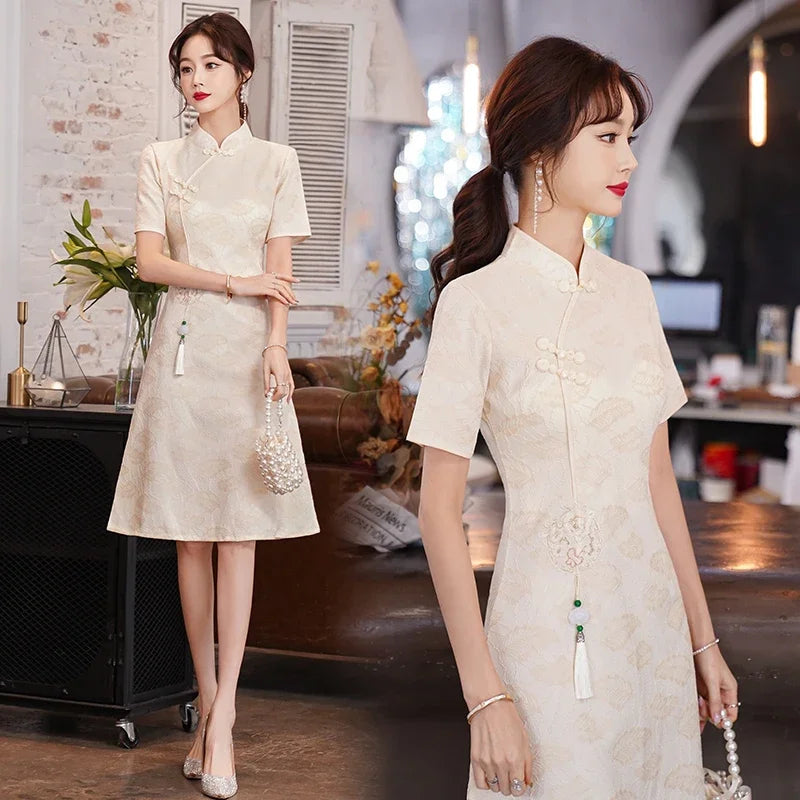 Vintage Chinese Traditional Qipao Cheongsam Dress - Image 6
