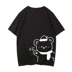 White Bear Outline 'Hi' Unisex Tee