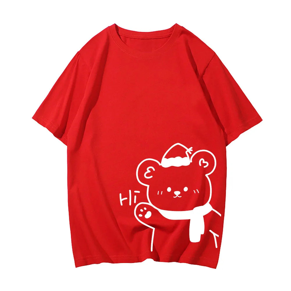 White Bear Outline 'Hi' Unisex Tee - Image 8