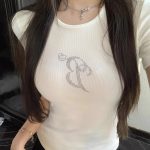 White Gray Winged Gem B Women's Tee