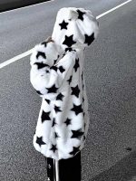 Fuzzy Star Oversized Zip Up Hoodie