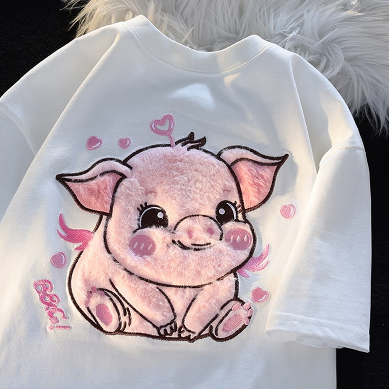 Happy Pig Fluffy Tee - Image 3