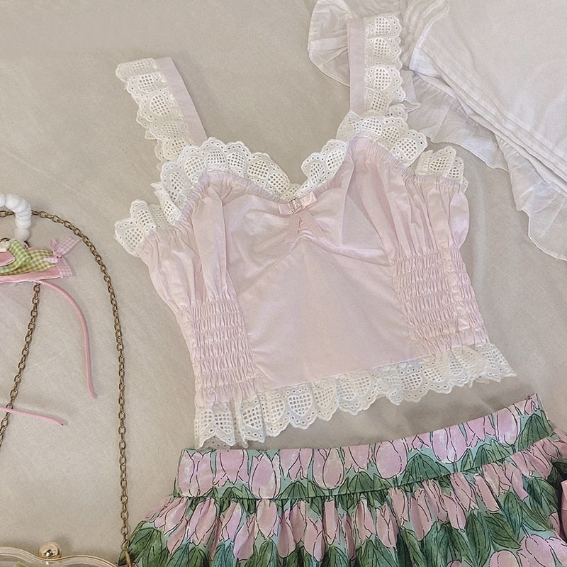 Satin Angeldoll Bustier Crop Top - Image 2