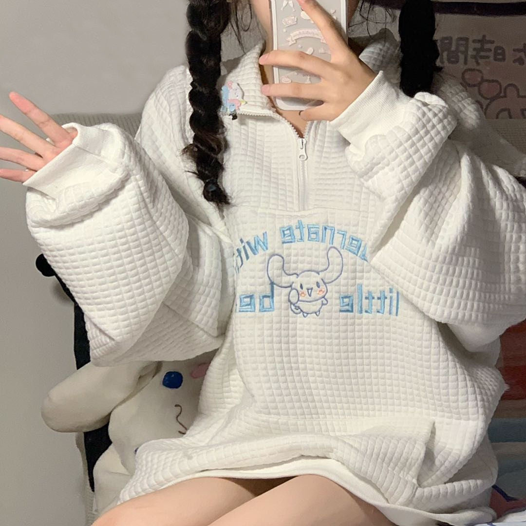 Textured Cinna Half-Zip Sweater - Image 2