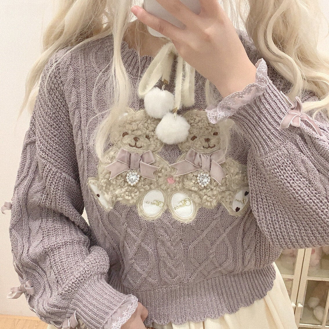 Vintage Teddy Knit Crewneck - Image 5