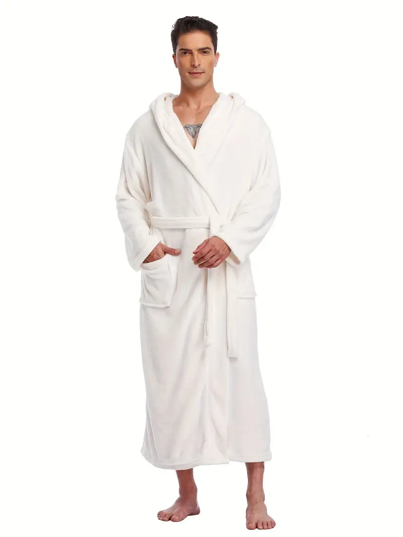 Warm, Comfortable Hooded Bathrobe - Image 3