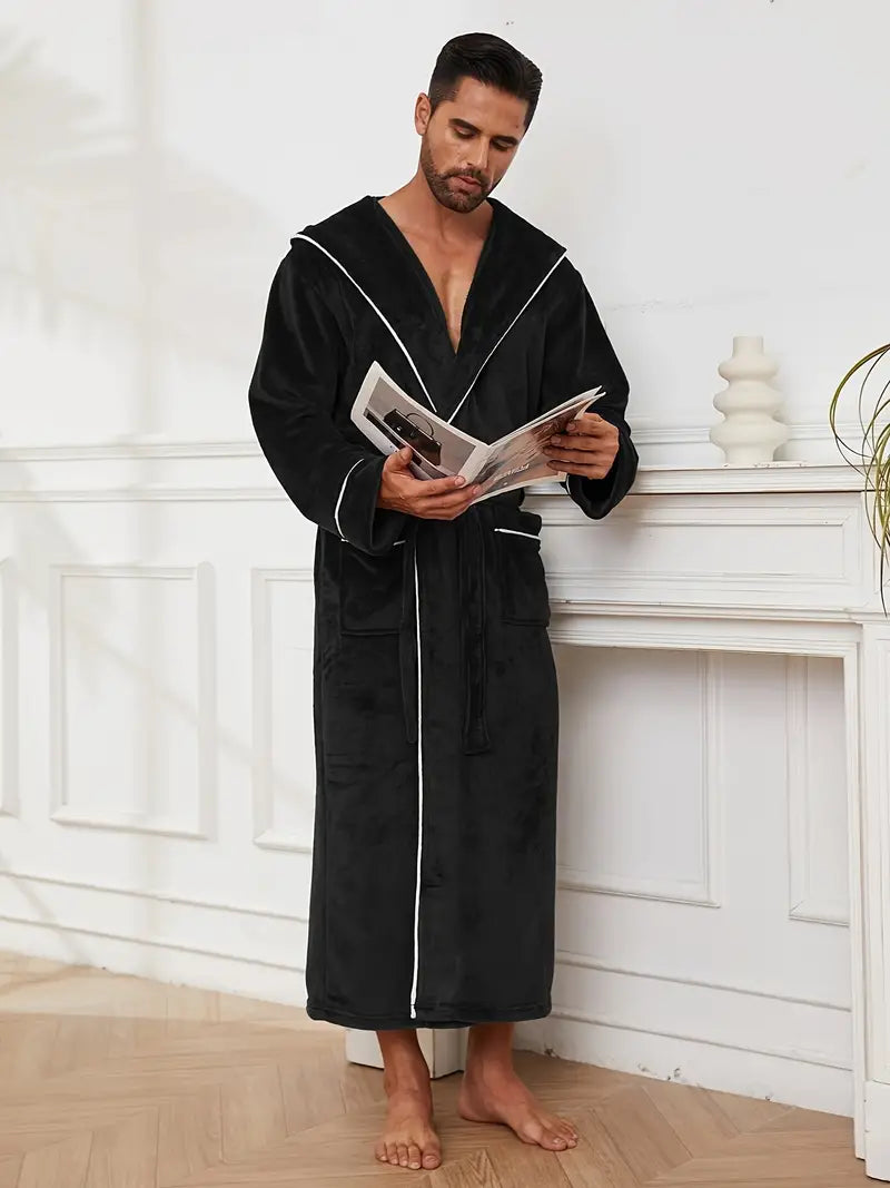 Warm Luxury Hooded Bathrobe - Image 3