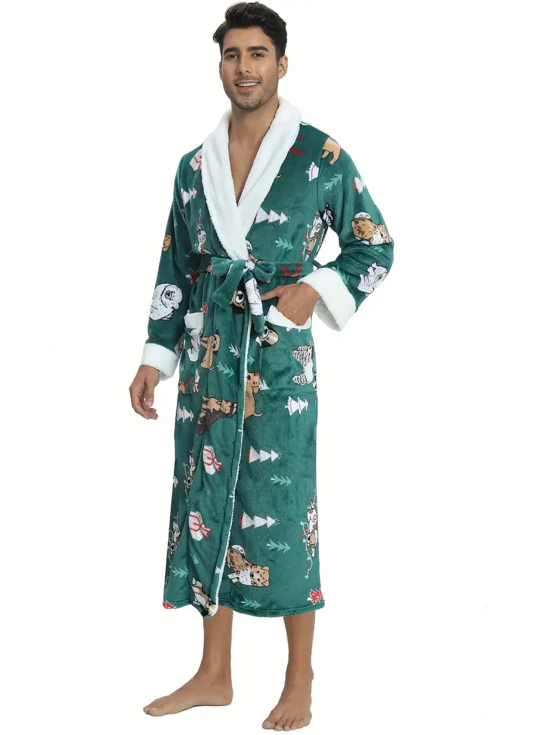 Warm Christmas Fleece Robe - Image 2