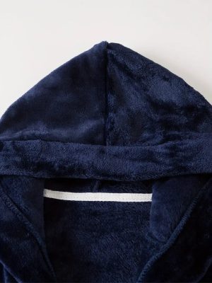 Blue Hooded Bathrobe for Children