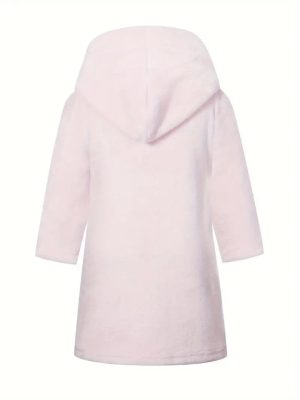 Girls' Pink Fleece Bathrobe
