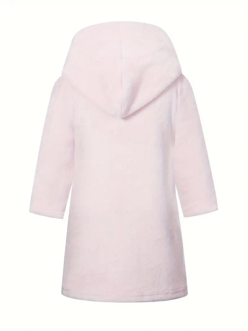 Girls' Pink Fleece Bathrobe