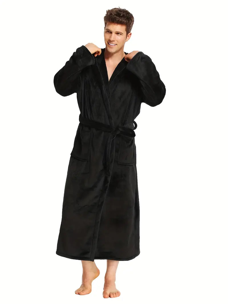 Warm, Comfortable Hooded Bathrobe - Image 2