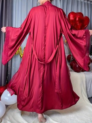 Elegant Satin Salon Robe