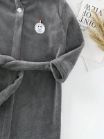 Warm Solid-Color Bathrobe for Kids
