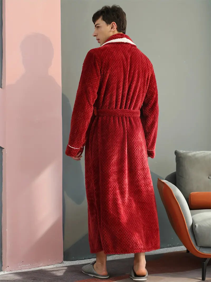 Thick, Warm Terry Cloth Bathrobe for Winter