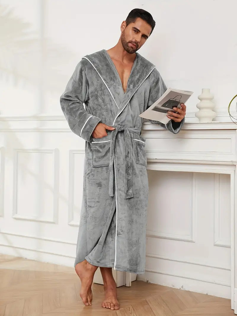 Warm Luxury Hooded Bathrobe - Image 2