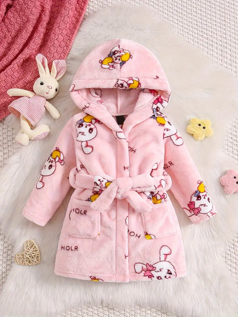 Children's Hooded Terry Cloth Bathrobe - Image 2