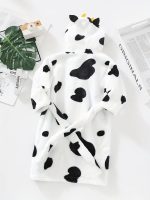 Children's Fleece Cow Bathrobe