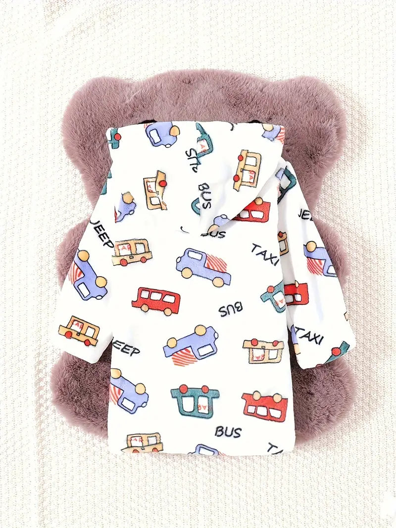 White Fleece Bathrobe for Children