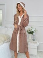 Terry Cloth Robe with Contrast Trim