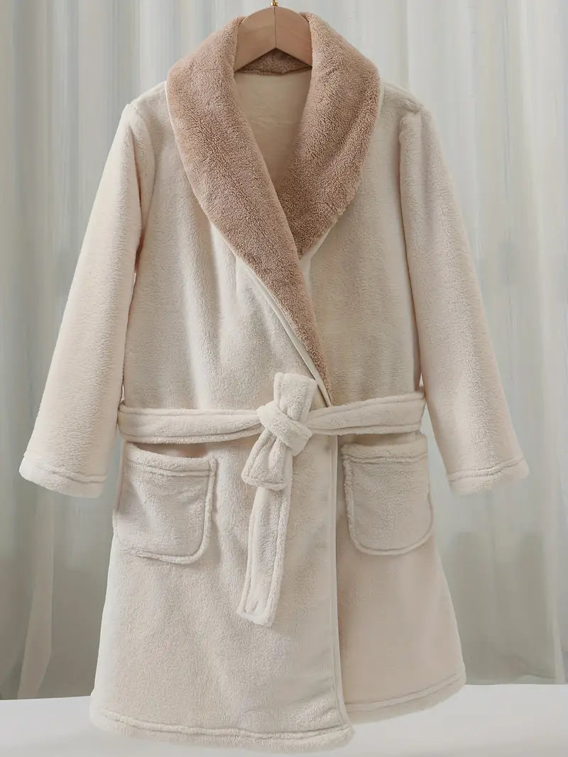 Children's Bathrobe with Belt and Pockets - Image 4