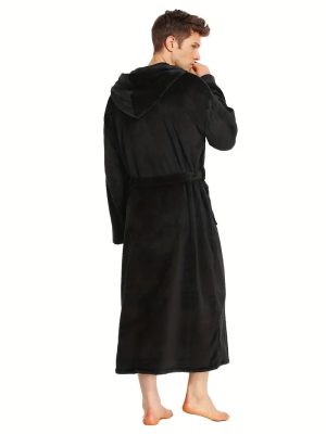 Warm, Comfortable Hooded Bathrobe