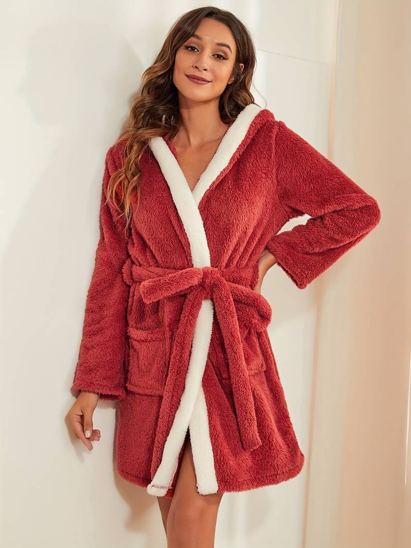 Short, Warm Terry Cloth Robe - Image 2