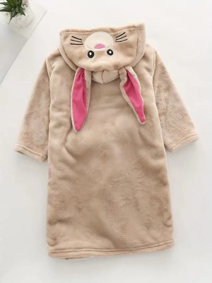 Children's Fleece Rabbit Bathrobe