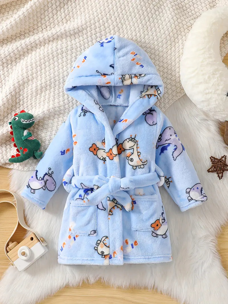 Blue Fleece Bathrobe for Babies - Image 2