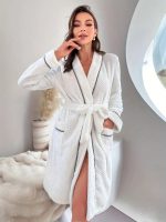 White Waffle-Weave Bathrobe