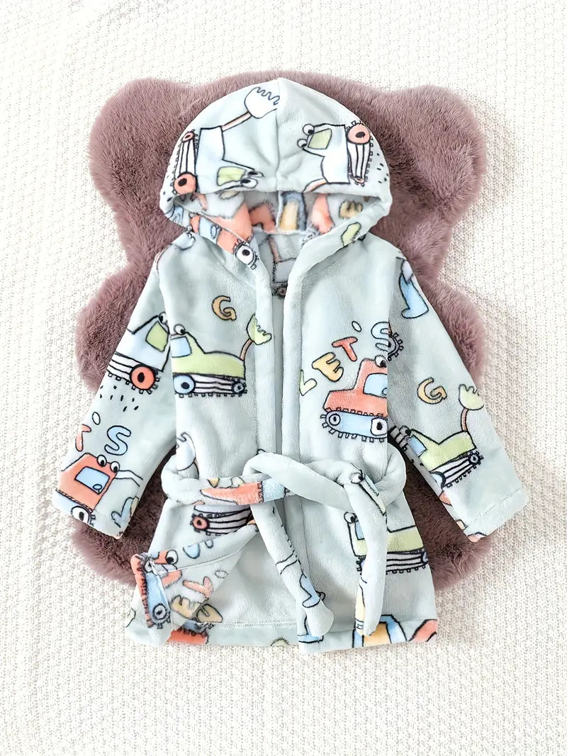 Soft Terry Cloth Bathrobe for Kids with Hoo - Image 2