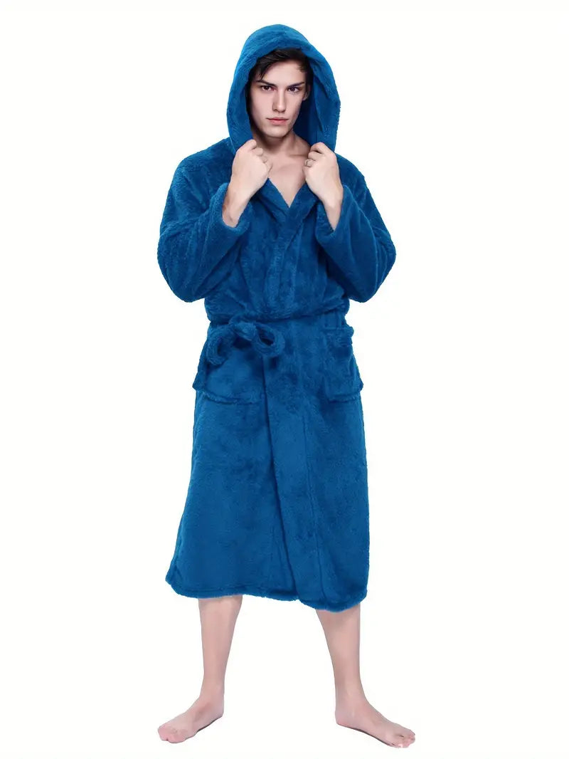 Soft and Warm Hooded Bathrobe - Image 2