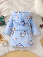 Blue Fleece Bathrobe for Babies