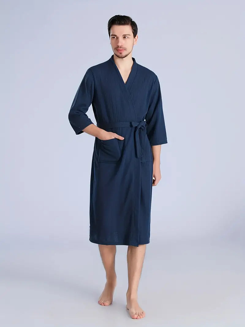 Men's Simple Bathrobe - Image 4