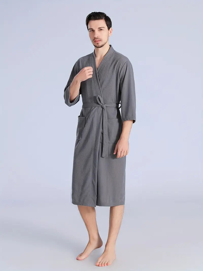 Men's Simple Bathrobe - Image 3