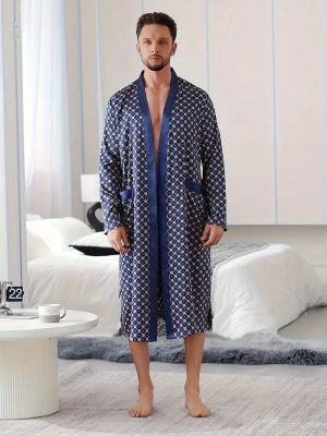 Luxurious, Soft, High-Quality Blue Bathrobe
