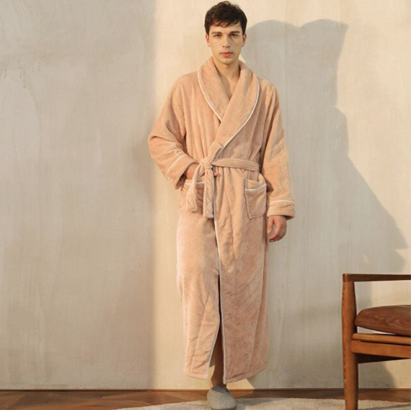 Men's Beige Bathrobe - Image 2