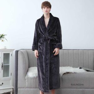 Men's Long Fleece Robe
