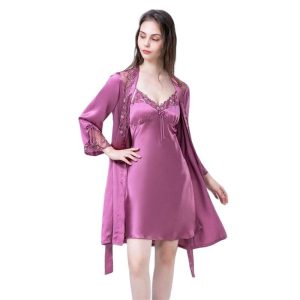 Elegant Purple Silk Set