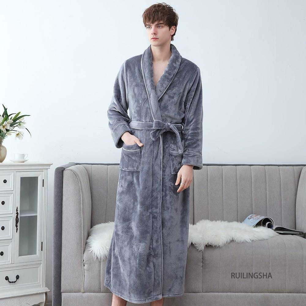 Men's Grey Bathrobe