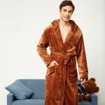 Light Brown Men's Bathrobe