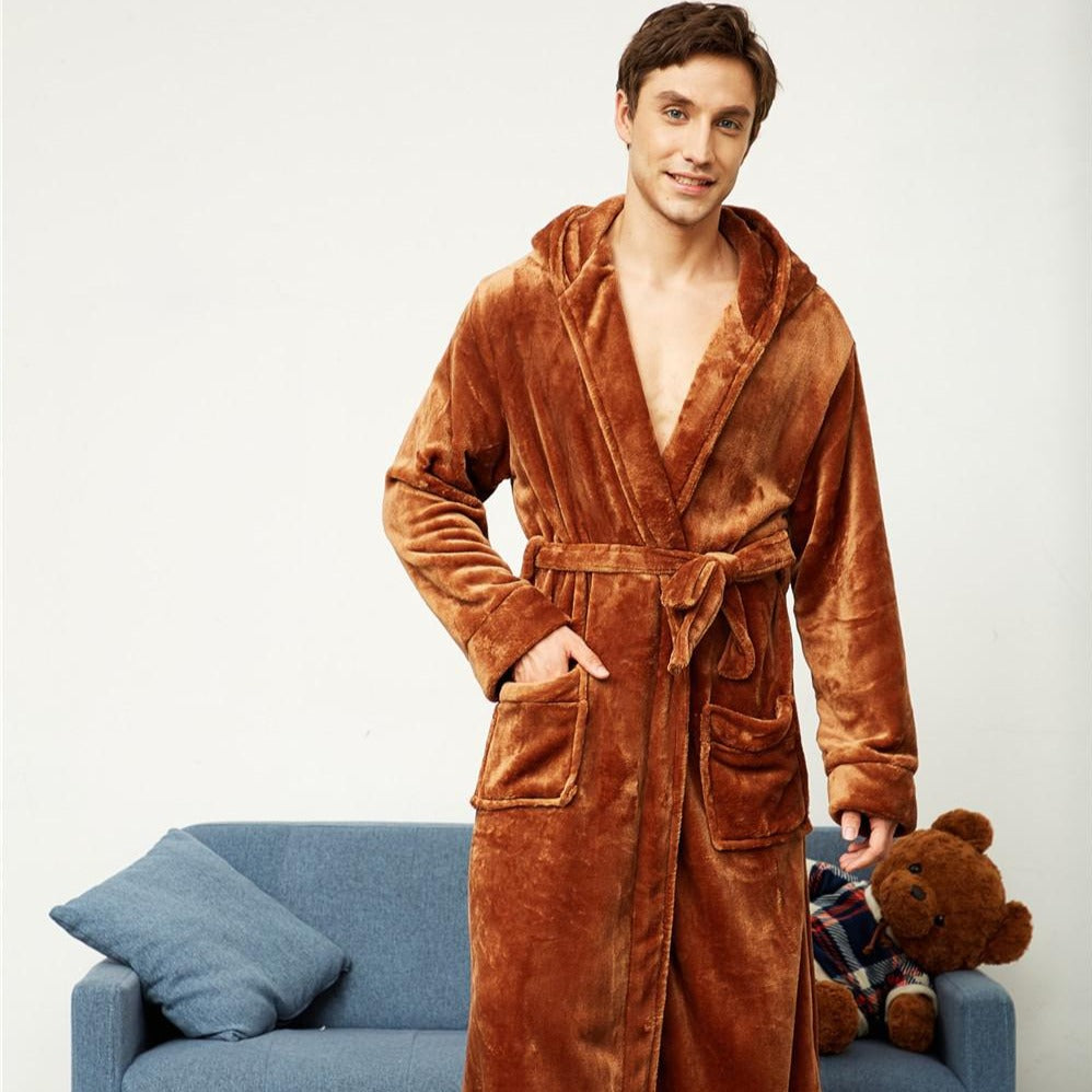 Light Brown Men's Bathrobe